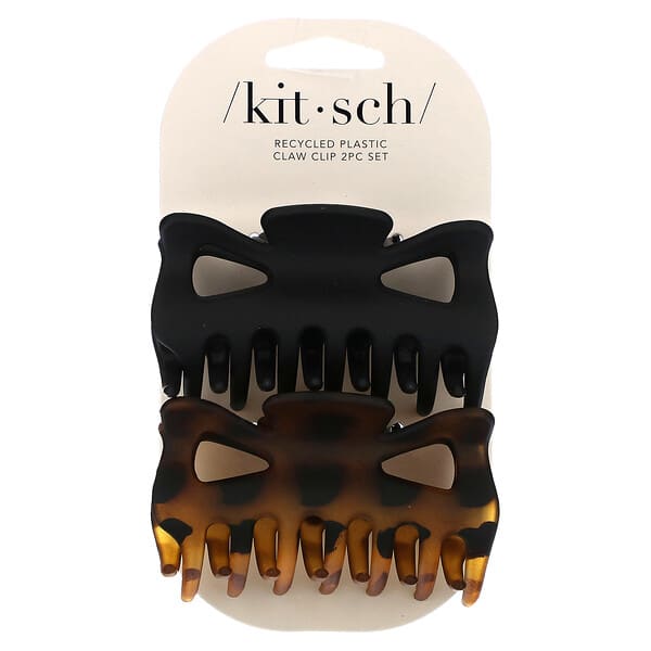 Kitsch Large Claw Clips Black & Tort 2 Clips — 2 count