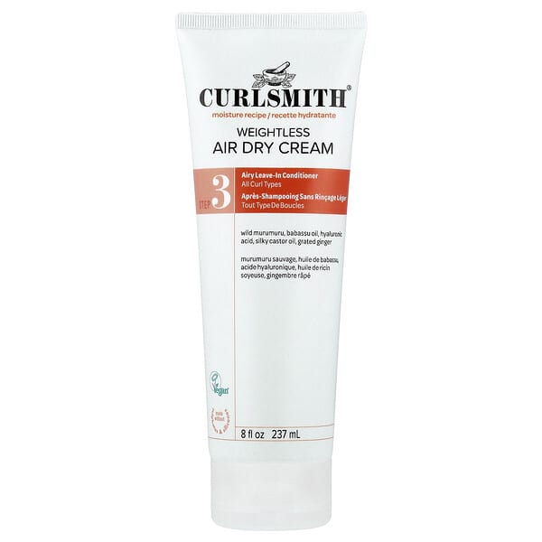 Curlsmith Weightless Air Dry Cream Airy Leave-In Conditioner All Curl Types — 237 ml