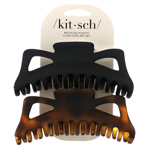 Kitsch Jumbo Classic Claw Clips Black & Tort 2 Clips — 2 count