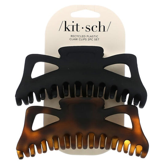 Kitsch Jumbo Classic Claw Clips Black & Tort 2 Clips — 2 count