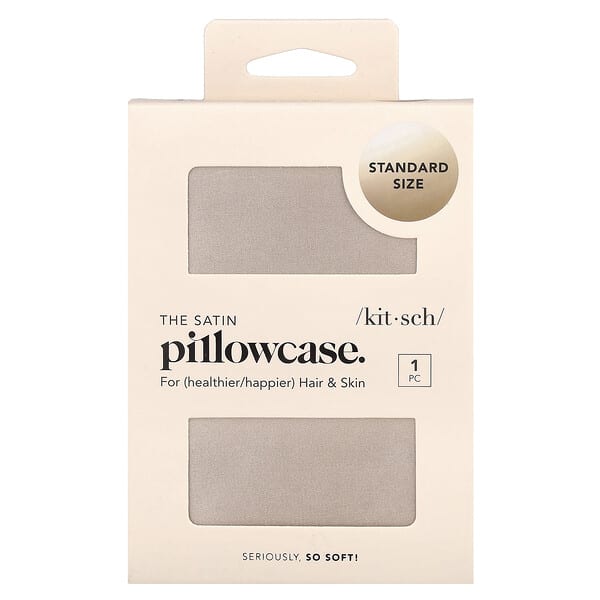Kitsch The Satin Pillowcase Standard Size Champagne — 1 count