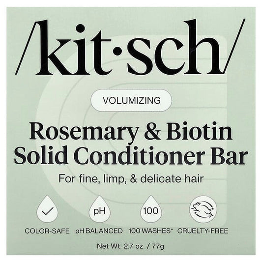 Kitsch Rosemary & Biotin Volumizing Solid Conditioner Bar For Fine Limp & Delicate Hair Sweet Lavender & Rosemary — 77 g
