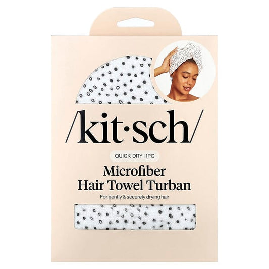 Kitsch Quick Dry Microfiber Hair Towel Turban Micro Dot — 1 count