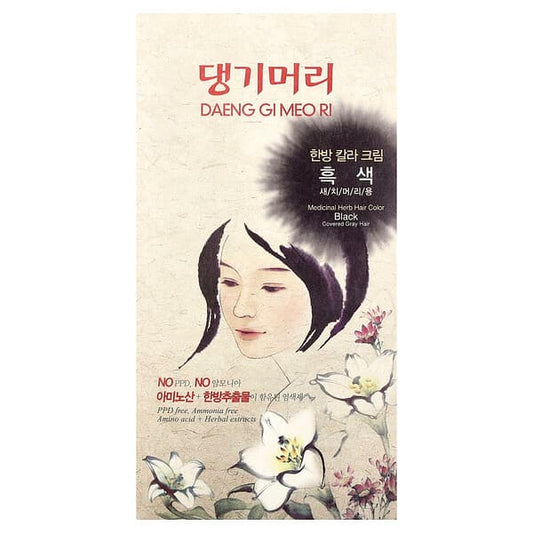 DAENG GI MEO RI Medicinal Herb Hair Color Black — 60 g + 60 g