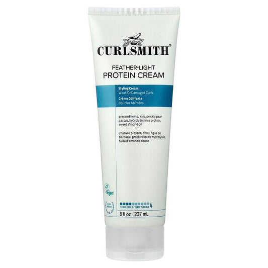 Curlsmith Feather-Light Protein Cream Flexible Hold Weak or Damaged Curls — 237 ml